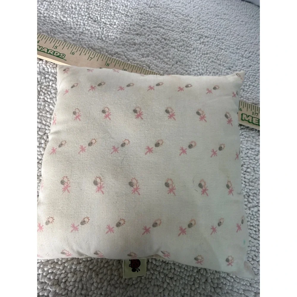 Vintage Nancy's Fancy Tooth Fairy Pillow Pink‎ Blue Felt Eyelet Lace 6x6